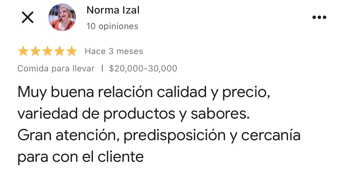 Reseña de cliente