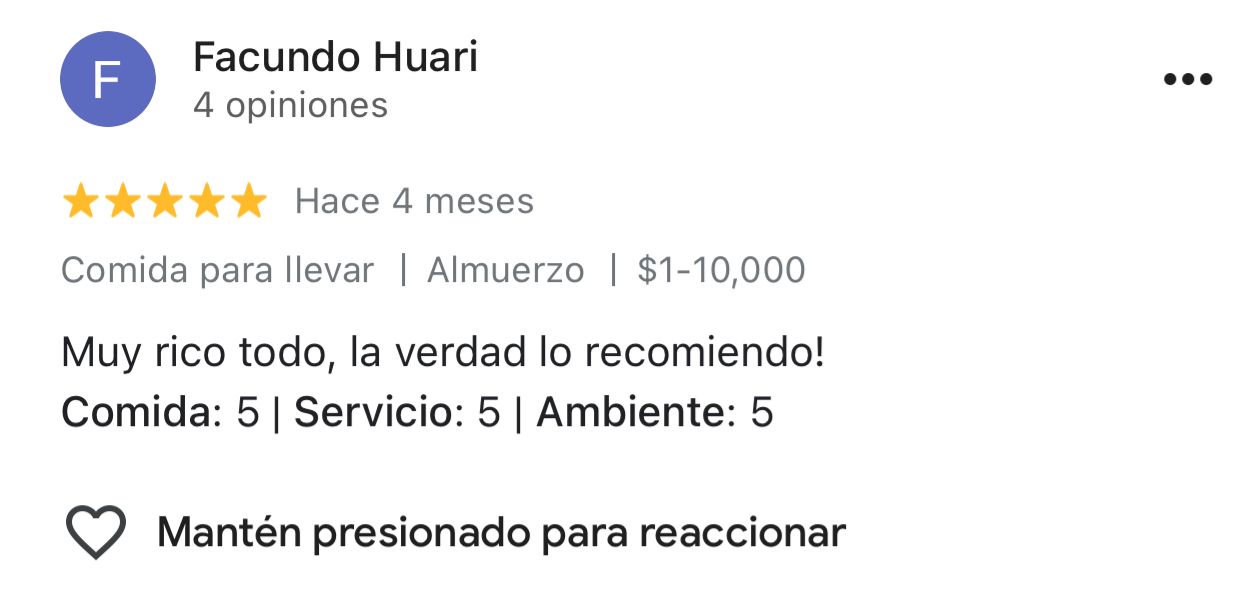 Reseña de cliente